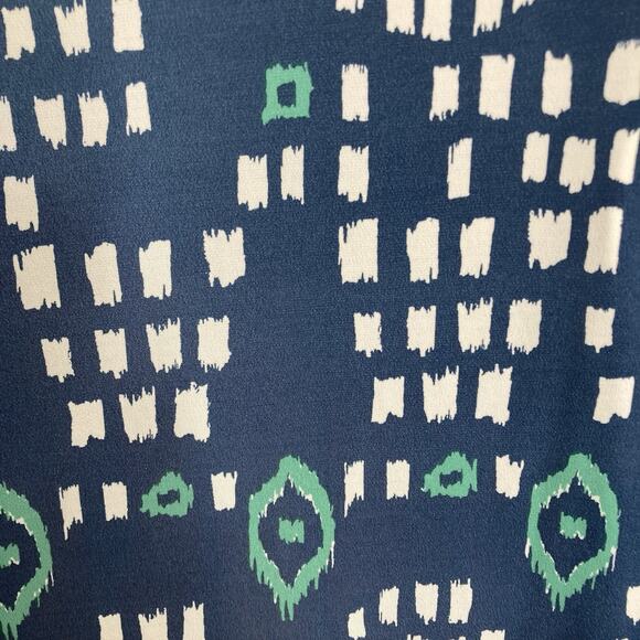 Tori Richard Honolulu Women's Blue Modern Print Dress Size M Artsy Stretchy‎ - Picture 11 of 11